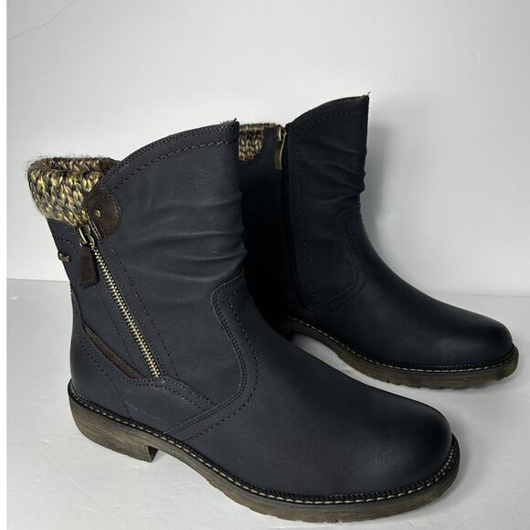 Spring Step Womens Relife Wibea Boots EU 43 US 11.5 Navy Vegan Leather - Picture 1 of 12